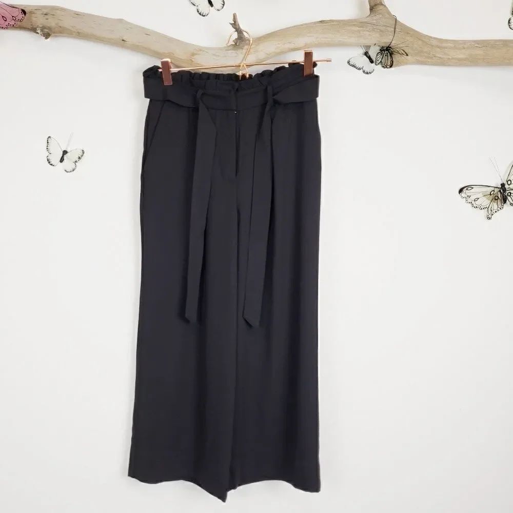 Lauren Conrad paperback tie top crop wide leg pant